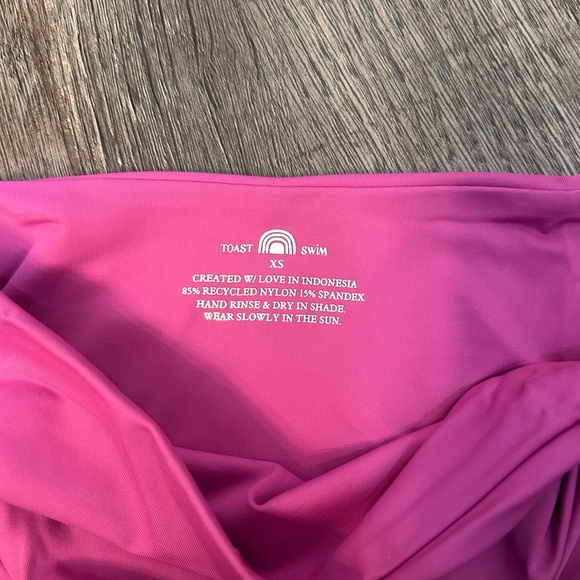 Free People x Toast Swim Apex Top & Cinch Bottom Size XS Purple Orchid - Picture 7 of 10